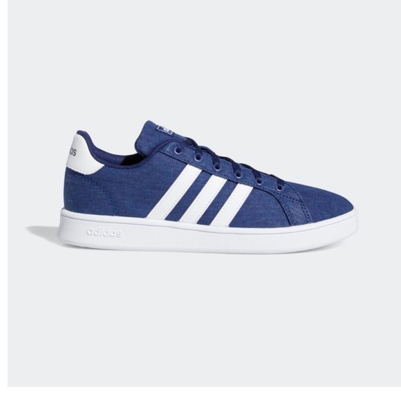 Navy Grand Court Adidas Canvas Sneakers - Picture 9 of 9